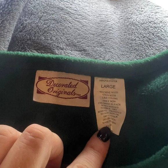 Vintage Decorated Originals Green Christmas Cardigan‎ Sweater Women's Large - Picture 4 of 6